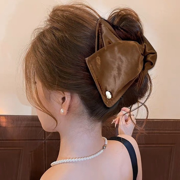Kẹp Tóc Nơ Satin Cao Cấp Phong Cách Hàn Quốc – Kẹp Càng Cua Big Size Thanh Lịch Cho Nữ