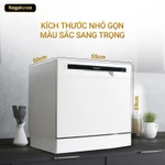 Máy Rửa Bát Nagakawa NK8D61M/NK8D01M/NMD9811 Chính Hãng Malaysia - 8 Bộ/16 Bộ - Sấy Khô Diệt Khuẩn - Bảo Hành 2 Năm — ảnh 3