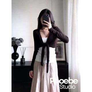 Áo Khoác Cardigan Buộc Dây Tay Dài - Phoebe Studio [MH26AO345]