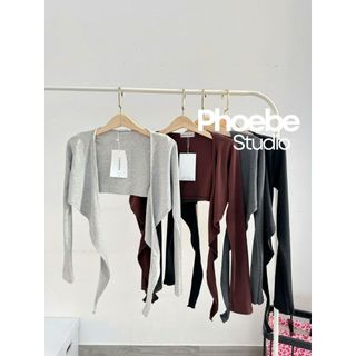 Áo Khoác Cardigan Buộc Dây Tay Dài - Phoebe Studio [MH26AO345]