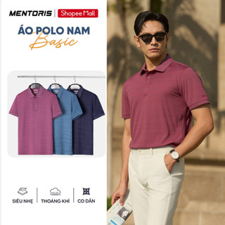 Áo Polo Nam MENTORIS Vải Thun Lạnh Cao Cấp, Co Giãn Tốt, Form Vừa Vặn,Phong Cách Thời Thượng MPS212R