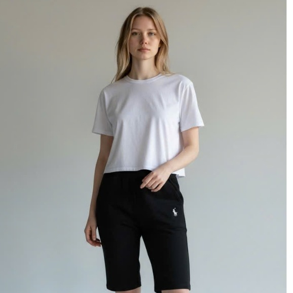 Quần Short Lửng Nữ Thêu Ngựa OHANLY – Quần Ngố Nữ Form Suông Basic Cotton PC Co Giãn Mặc Nhà Đi Chơi