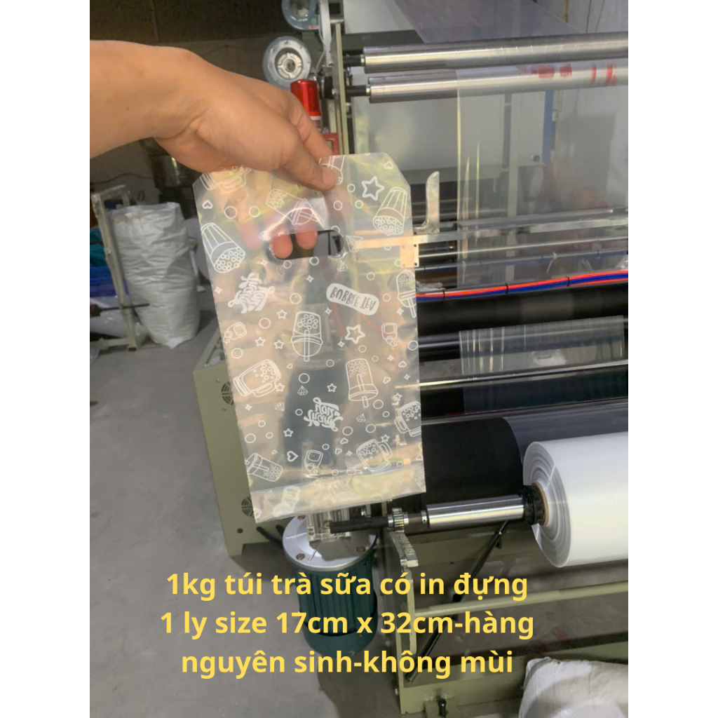 [1KG Túi Đựng Ly] size 17x32(110-120 túi/1kg)-Túi PE Đựng Trà Sữa, Cà Phê, Nước Ép Mang Về – CÓ IN