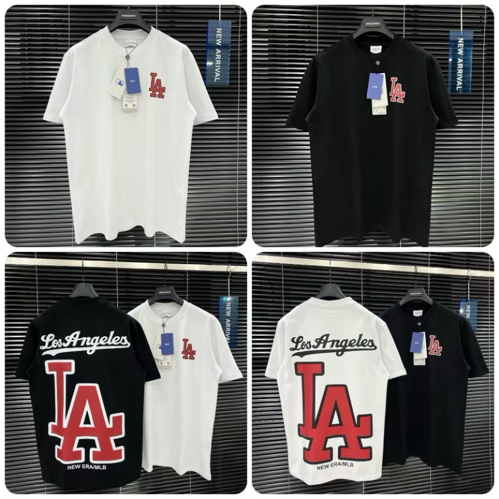 Áo Phông MLB nam nữ 100% cotton mềm mại thấm hút mồ hôi - LA Đỏ