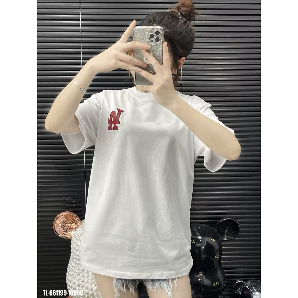 Áo Phông MLB nam nữ 100% cotton mềm mại thấm hút mồ hôi - LA Đỏ
