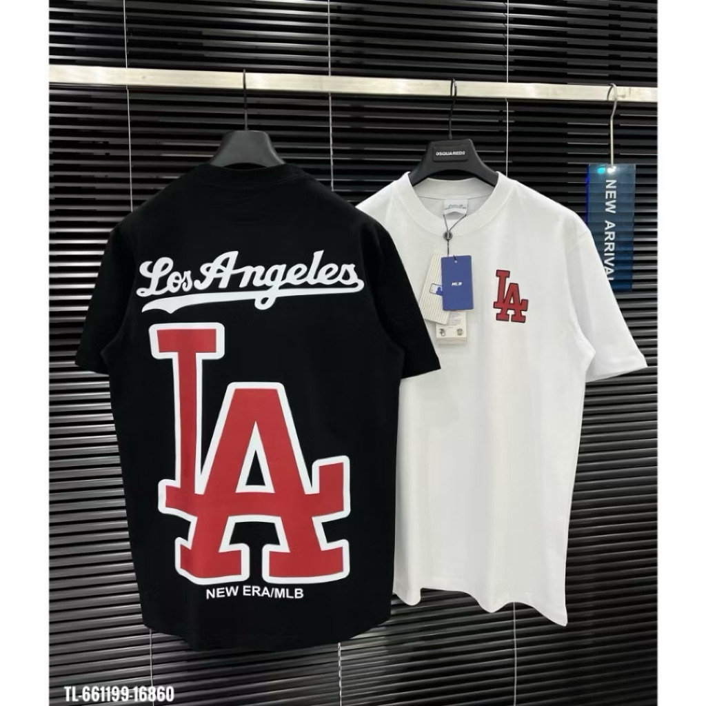 Áo Phông MLB nam nữ 100% cotton mềm mại thấm hút mồ hôi - LA Đỏ