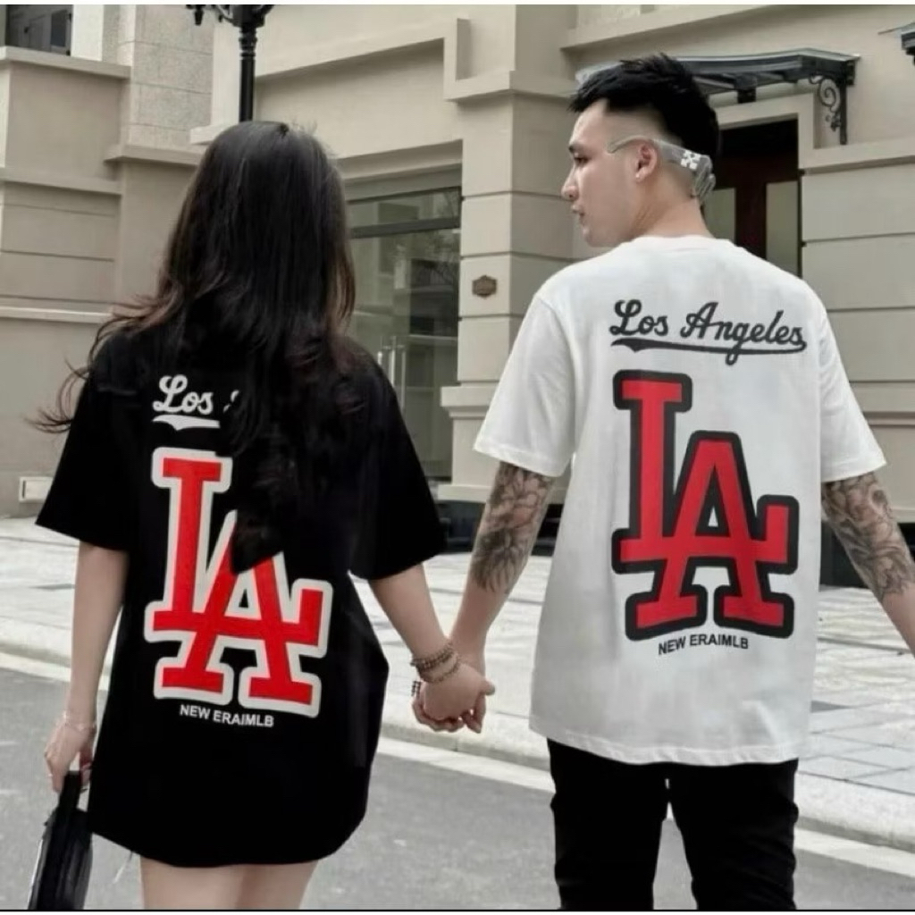 Áo Phông MLB nam nữ 100% cotton mềm mại thấm hút mồ hôi - LA Đỏ