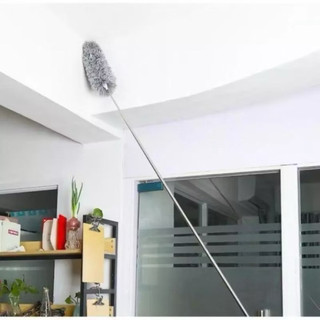 Chổi Phất Trần 2.8M Cán Inox Điều Chỉnh, Đầu Gập 90° – Cây Lau Trần Nhà & Quét Mạng Nhện Sợi PP Cao Cấp