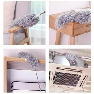 Chổi Phất Trần 2.8M Cán Inox Điều Chỉnh, Đầu Gập 90° – Cây Lau Trần Nhà & Quét Mạng Nhện Sợi PP Cao Cấp