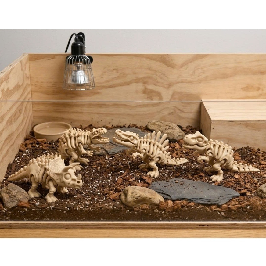 Mô hình bộ xương Khủng Long 3D dùng để Trang Trí tiểu cảnh thủy sinh, Chuồng Rùa và Bò Sát