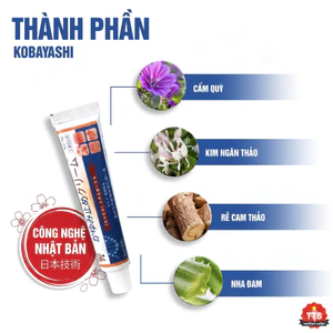 Combo 10 tuýp kem bôi viêm da Nhật Bản Kobayashi – hỗ trợ làn da bị vẩy nến, hắc lào, lang ben ...(18g/tuýp)............