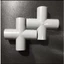 Chữ thập thông, tê thông 4 phía. ống 21,27,34.Ống nhựa pvc ST