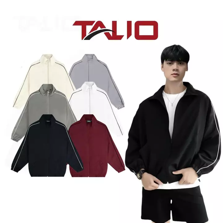 Áo khoác gió dù 2 lớp sọc kẻ tay TALIO, trượt nước, cản gió, dành cho nam và nữ KG202