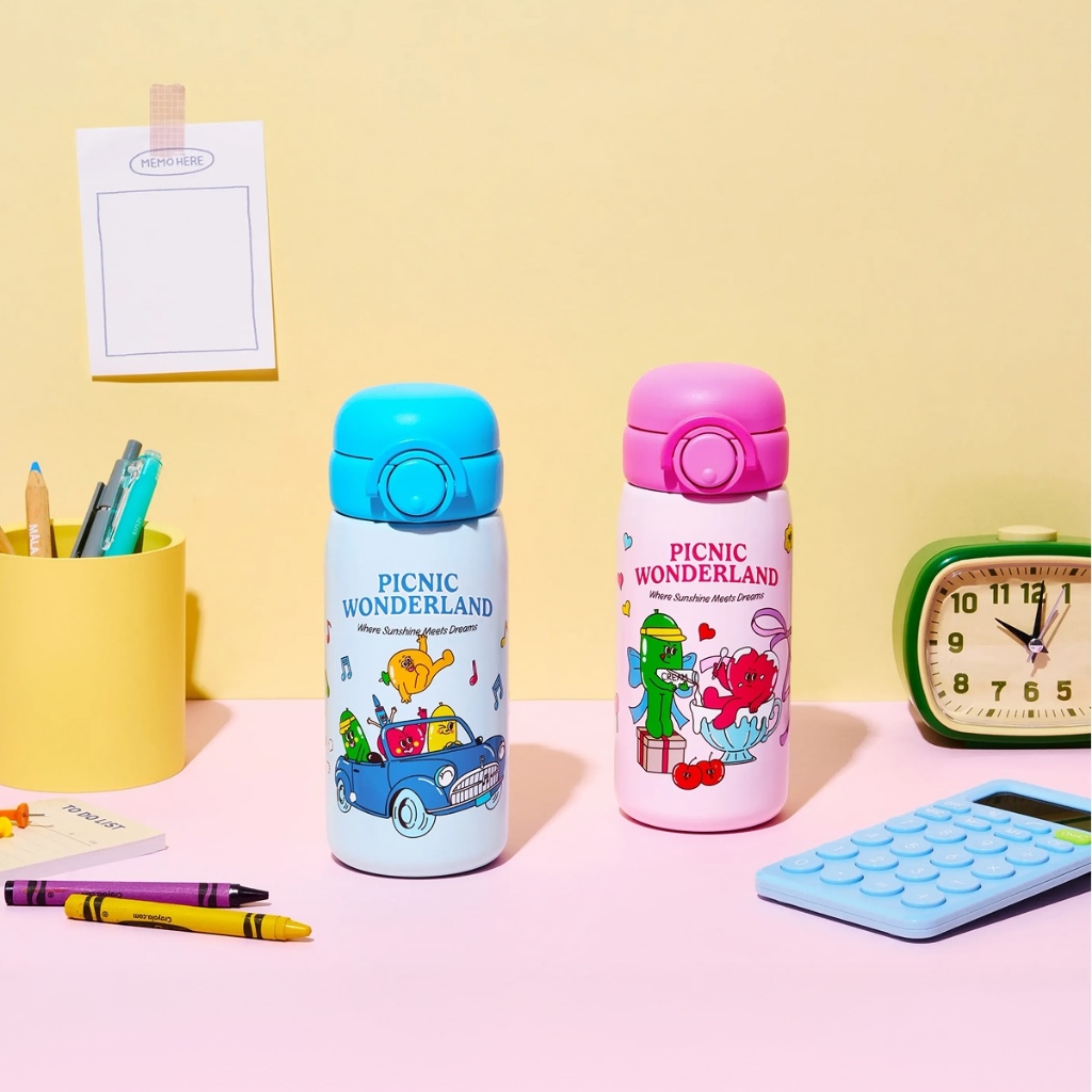 Bình Giữ Nhiệt Cho Bé LocknLock Balloon Friends School Fit Tumbler LHC3384 Inox STS316L, 380ML, 2 Màu - K-MALL
