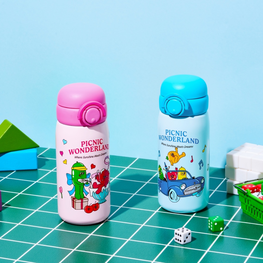 Bình Giữ Nhiệt Cho Bé LocknLock Balloon Friends School Fit Tumbler LHC3384 Inox STS316L, 380ML, 2 Màu - K-MALL