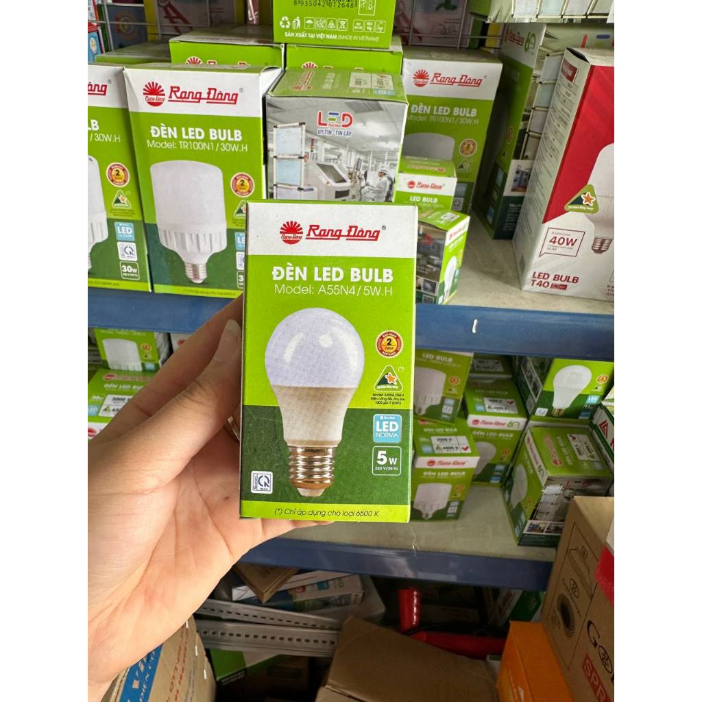 Bóng đèn led, bèn led bulb Rạng Đông 3w 5w 7w 9w đui e27 ánh sáng trắng vàng tiết kiệm điện