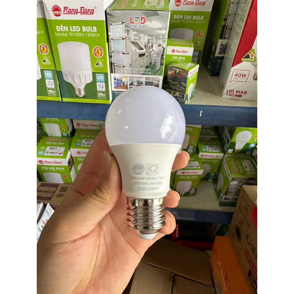 Bóng đèn led, bèn led bulb Rạng Đông 3w 5w 7w 9w đui e27 ánh sáng trắng vàng tiết kiệm điện