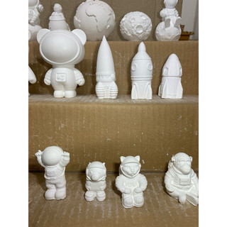 Tượng thạch cao- Bộ sưu tập phi hành gia, tàu vũ trụ tô màu cho các bé, size từ 4 - 12cm