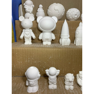 Tượng thạch cao- Bộ sưu tập phi hành gia, tàu vũ trụ tô màu cho các bé, size từ 4 - 12cm