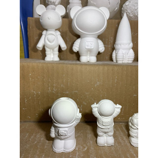 Tượng thạch cao- Bộ sưu tập phi hành gia, tàu vũ trụ tô màu cho các bé, size từ 4 - 12cm