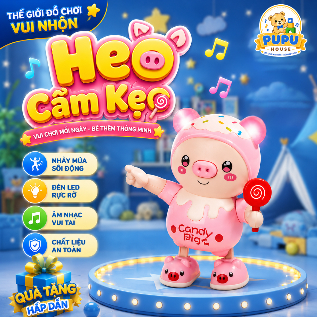 Đồ Chơi Heo Biết Nhảy Heo Nhảy Thú Nhảy Cho Bé Con Heo Đồ Chơi Con Heo Nhảy Múa - PUPU HOUSE