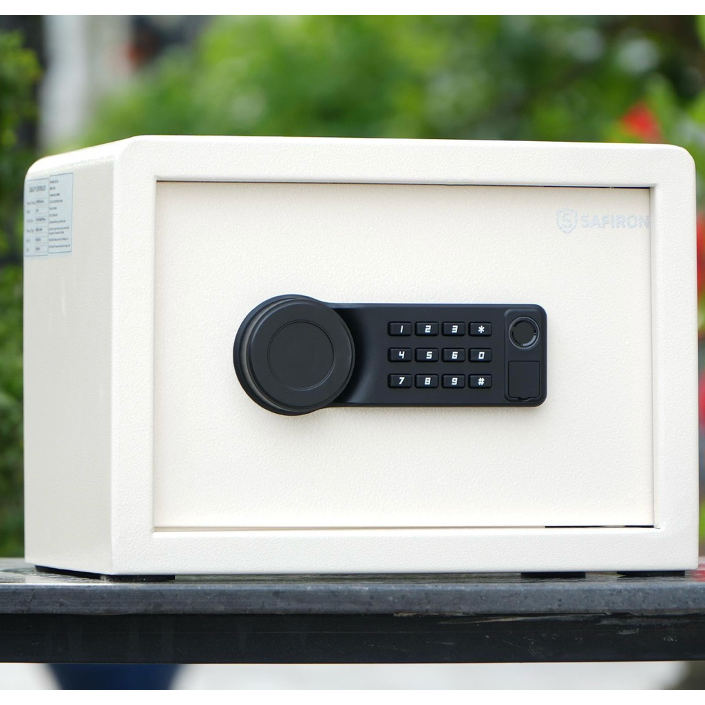 Két Sắt Mini Thông Minh Tiêu Chuẩn Khách Sạn, Két Mini Vân Tay Điện tử Chuẩn Phong Thủy 25LBF