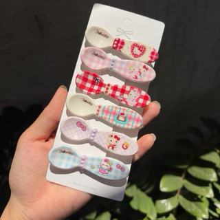 set 6 cây kẹp tóc hình muỗng nĩa đủ màu xinh xắn