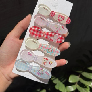 set 6 cây kẹp tóc hình muỗng nĩa đủ màu xinh xắn