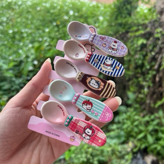 set 6 cây kẹp tóc hình muỗng nĩa đủ màu xinh xắn