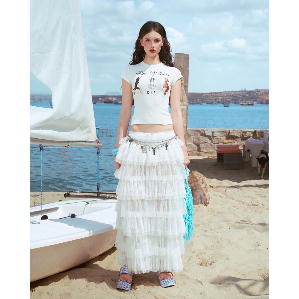 Remmus | Paw Wellness Club Baby Tee - Áo thun babytee graphic form ôm hack dáng - BST SUMMER SLUMBER
