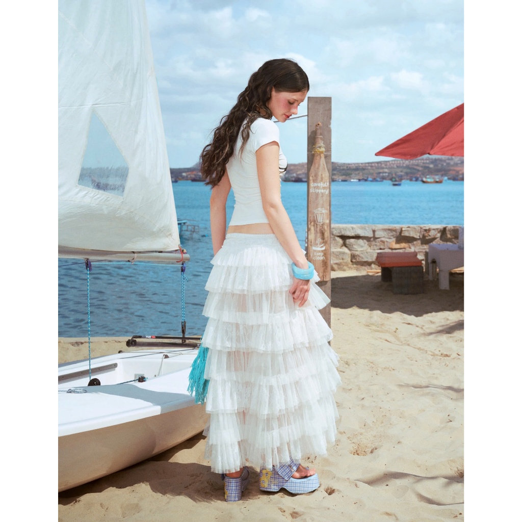 Angel skirt (Tặng kèm quần bảo hộ) - Remmus | Chân váy xuyên thấu ren lưới layer nhiều tầng - BST SUMMER SLUMBER