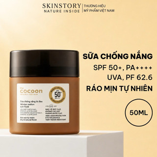 Sữa chống nắng Cocoon 50ml - phổ rộng, ráo mịn SPF 50+, SkinStory Việt Nam