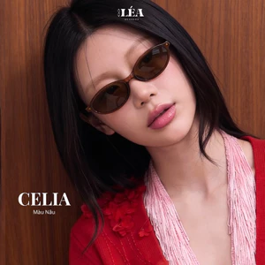 Kính râm mát dáng mèo chuyên đi nắng CELIA - LÉA GLASSES nhựa cứng cao cấp chống UV400 và ASX Y2K