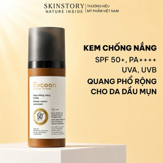 Kem chống nắng Cocoon quang phổ rộng SPF 50+, PA ++++ Cocoon 50ml, SkinStory Việt Nam