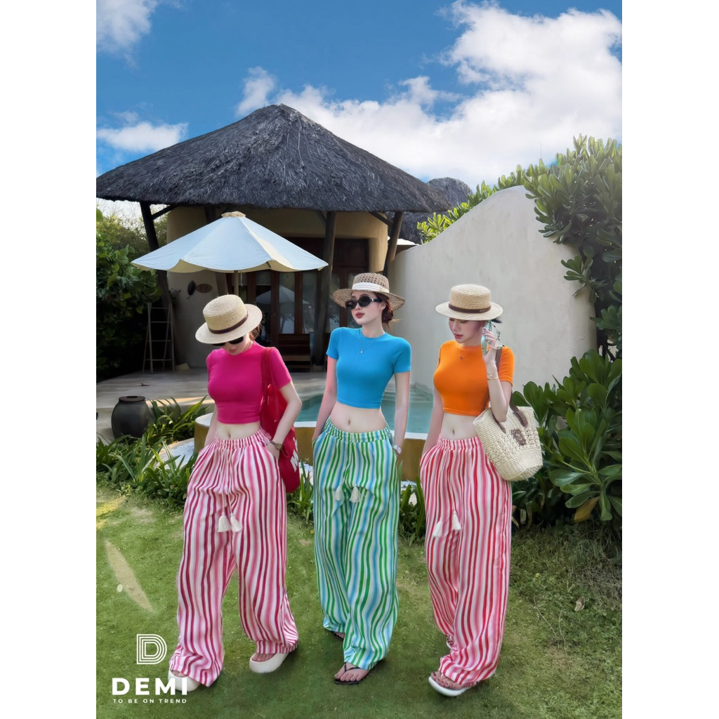 Set áo crt quần kẻ sayyy hi summer full 4 màu xinh iuu mời các ce chốt đơn ạ 🌈