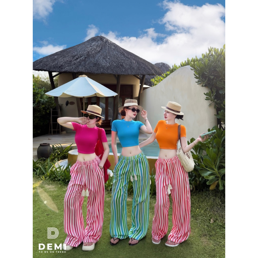 Set áo crt quần kẻ sayyy hi summer full 4 màu xinh iuu mời các ce chốt đơn ạ 🌈