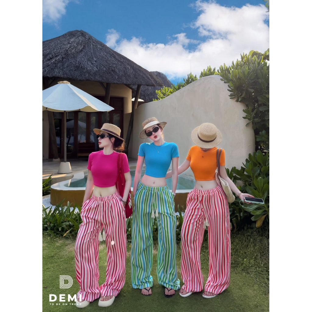 Set áo crt quần kẻ sayyy hi summer full 4 màu xinh iuu mời các ce chốt đơn ạ 🌈