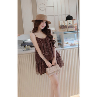 Renny Bbi Dress Váy voan tơ bồng thiết kế bèo tầng dáng baby siu iuu tặng kèm dây hoa