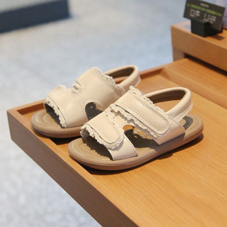 Dép sandal công chúa mùa hè cho bé gái phối viền ren đế chống trơn trượt (form nhỏ)