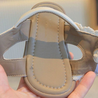 Dép sandal công chúa mùa hè cho bé gái phối viền ren đế chống trơn trượt (form nhỏ)