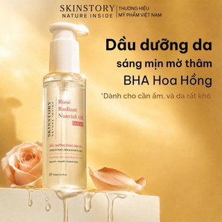 Body Oil Rosé BHA 100ml Skinstory Việt Nam, dầu dưỡng thể, dưỡng ẩm, phục hồi da, giúp da mịn màng rạng rỡ