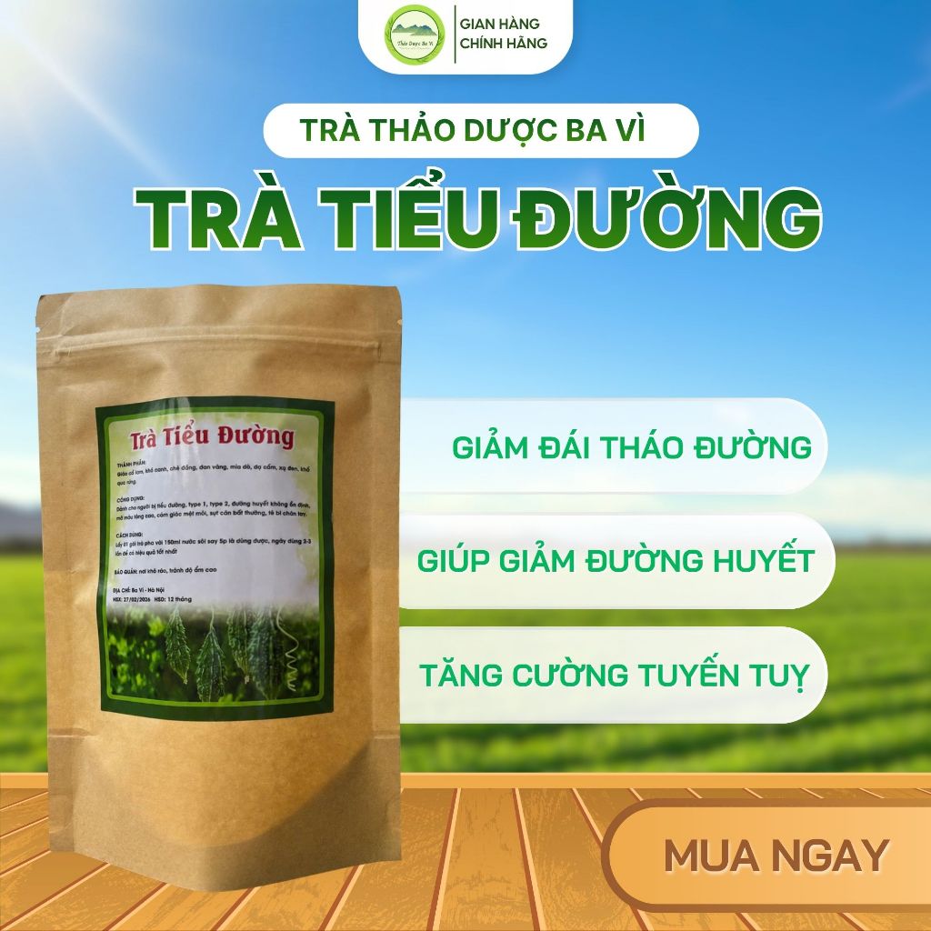 Trà Tiểu Đường Túi Lọc 35 Gói Thảo Mộc Tự Nhiên Hỗ Trợ Ổn Định Đường Huyết Giảm Khát Ngủ Ngon