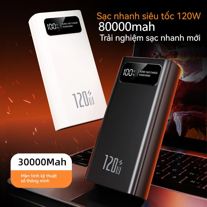 Sạc dự phòng 80000mAh 120W PD20W tích hợp cống sạc tiện lợi cho điện thoại và máy tính ssl50000mah | BigBuy360 - bigbuy360.vn