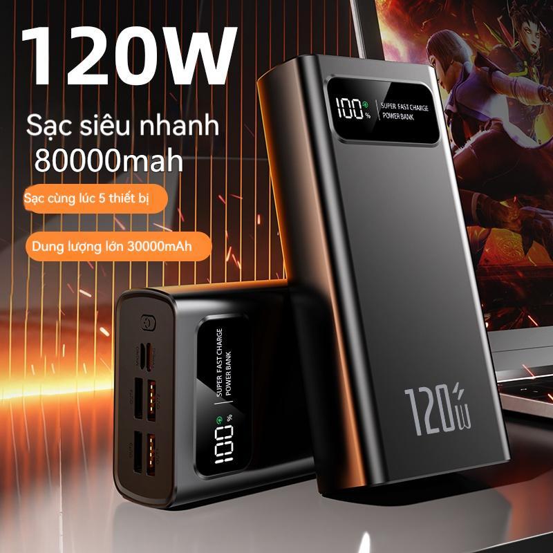 Sạc dự phòng 80000mAh 120W PD20W tích hợp cống sạc tiện lợi cho điện thoại và máy tính ssl50000mah | BigBuy360 - bigbuy360.vn