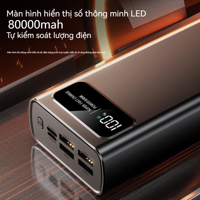 Sạc dự phòng 80000mAh 120W PD20W tích hợp cống sạc tiện lợi cho điện thoại và máy tính ssl50000mah | BigBuy360 - bigbuy360.vn
