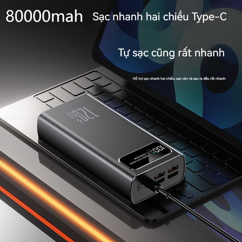 Sạc dự phòng 80000mAh 120W PD20W tích hợp cống sạc tiện lợi cho điện thoại và máy tính ssl50000mah | BigBuy360 - bigbuy360.vn