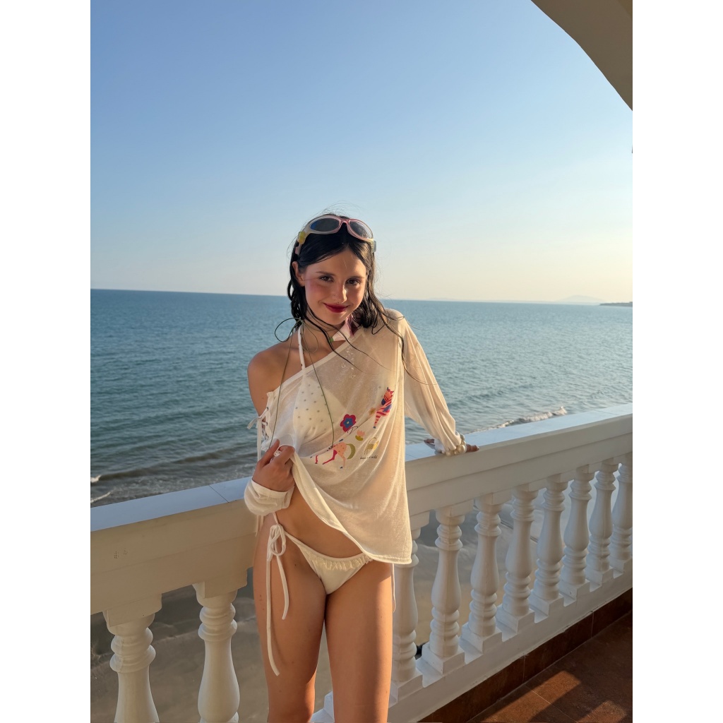 Pawie Top - Remmus | Áo thun xuyên thấu form oversize tay dài graphic - BST Summer Slumber
