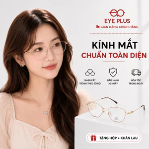 Gọng Kính Mắt Mèo Thời Trang Eye Plus 22860/22946 Titanium Cao Cấp Kiểu Dáng Nữ Sang Chảnh Nữ Tính