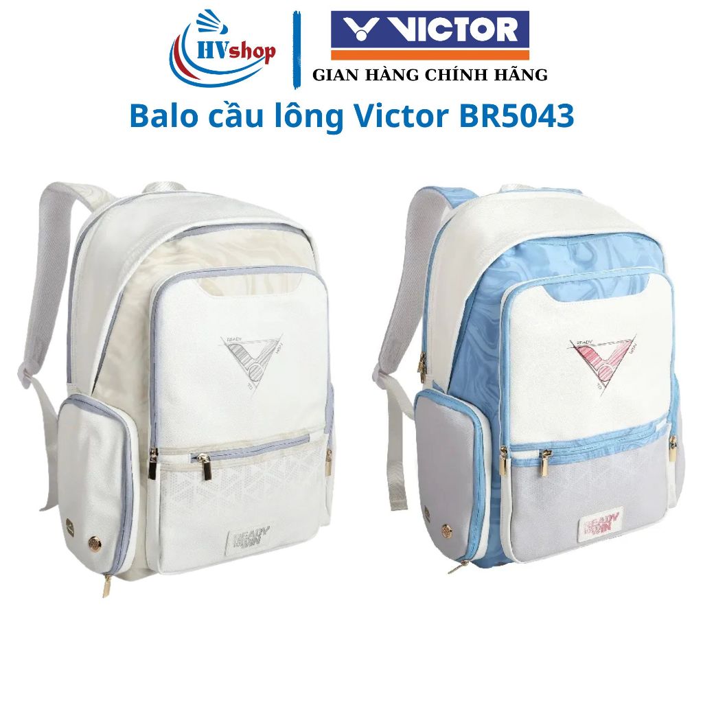 Balo cầu lông Victor BR5043 chính hãng, 2 màu phối cực kì đẹp, chất liệu thoáng khí - HVShop