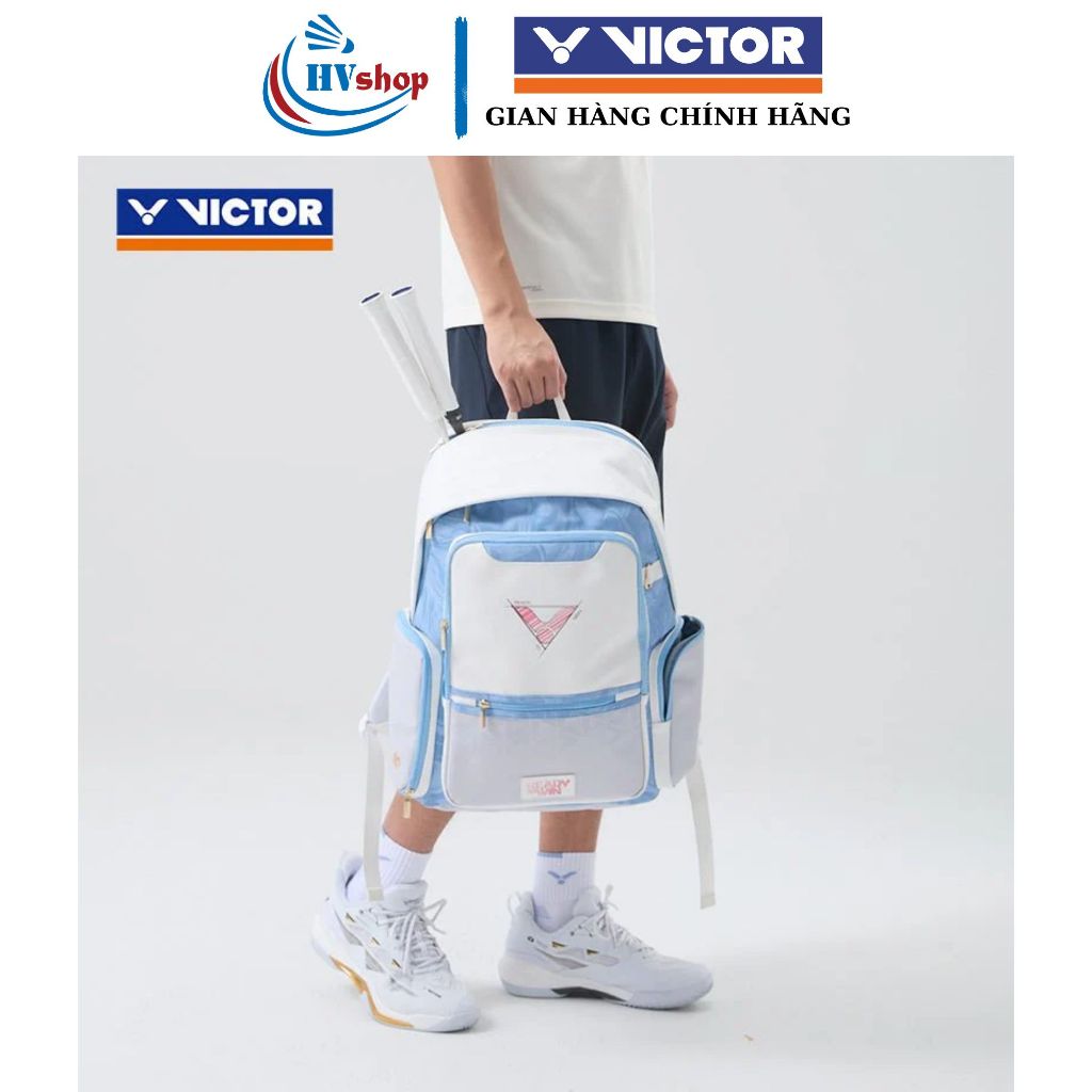 Balo cầu lông Victor BR5043 chính hãng, 2 màu phối cực kì đẹp, chất liệu thoáng khí - HVShop